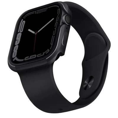 Afbeelding van Apple Watch 40 mm Hoes: Uniq Valencia Shockproof/Valbescherming Bumper Grijs Aluminium Smart Covers