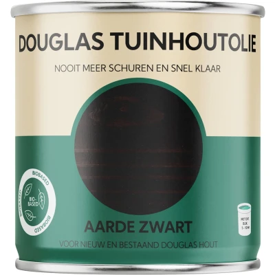 Afbeelding van douglas Tuinhoutolie aarde zwart olie biobased 750 ml