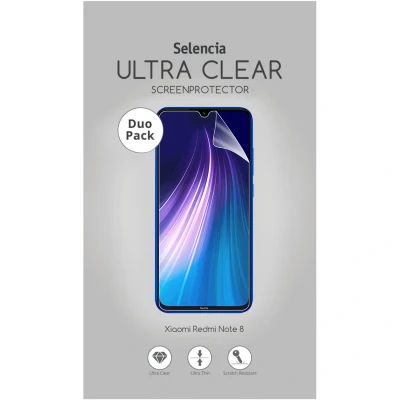 Afbeelding van 2 Pack Screenprotectors Xiaomi Redmi Note 8: Selencia Duo Ultra Clear smartphone Folie (plastic)