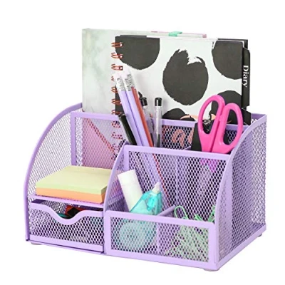 Afbeelding van Exerz bureau organizer/Lade organizers/mesh netjes/pennenhouder/multifunctionele organizer (Lila)