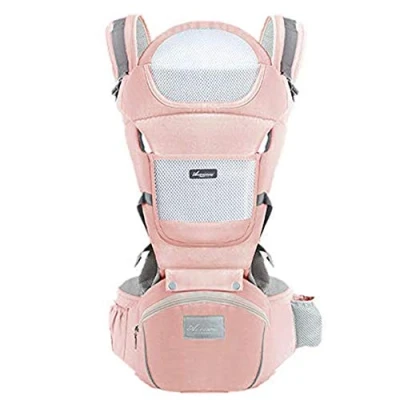 Afbeelding van Baby Carrier, Ergonomische Ademende Pasgeboren Aan voor en achter Verstelbare 4 in 1 draagdoek Carrier,F