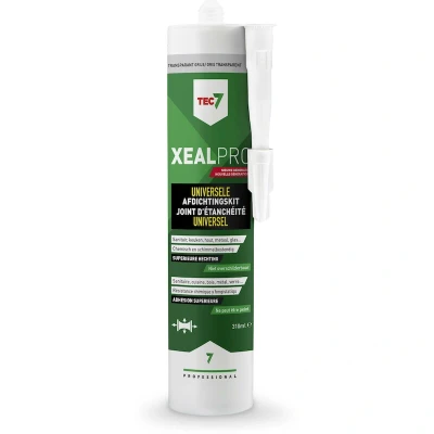 Afbeelding van Tec7 xealpro siliconen afdichtingskit 310 ml, transparant grijs, koker