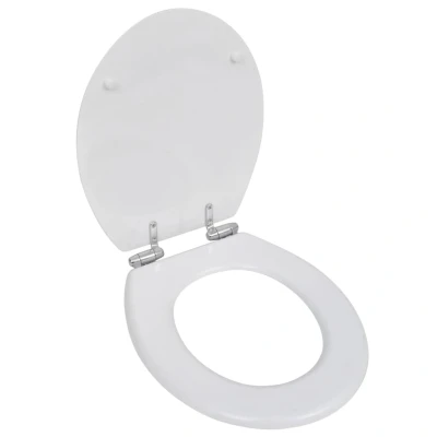 Afbeelding van Toiletbril soft close simpel ontwerp MDF wit