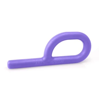 Afbeelding van ARK® Grabber Standard in glad of getextureerd met eenvoudige hantering voor kinderen door lusvorm incl. ATC onderhoudsinstructies kaakmotoriek, bijtblok, kauwen, tandjes (vast lavendel, glad)