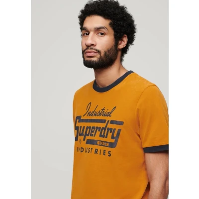 Afbeelding van Superdry Ac Ringer Workwear Graphic T shirt Met Korte Mouwen Geel S Man
