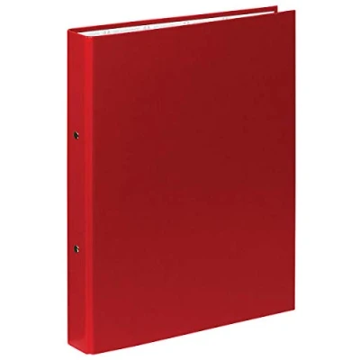 Afbeelding van Exacompta ref. 54375E Doos met 20 overtrokken PP ringbanden harde omslag 2 ronde ringen diameter 30 mm 40 rug Afmetingen: 32 x 26 cm Formaat A4 Kleur : rood