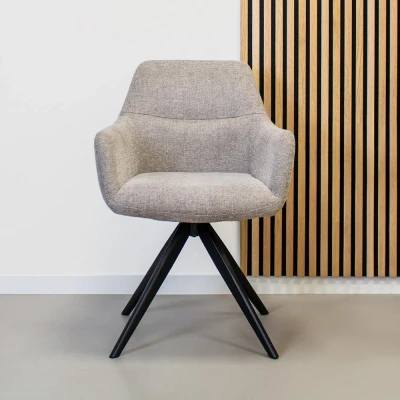 Afbeelding van Kick eetkamerstoel Tom Texture Taupe