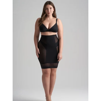 Afbeelding van Bye Bra Powermesh Corrigerende rok Met Hoge Taille, Sterke correctie, Shapewear onderrok Voor Dames, Shapewear, Zwart, S