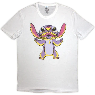 Afbeelding van Disney Lilo &amp; Stitch Purple Heren T shirt XL Wit