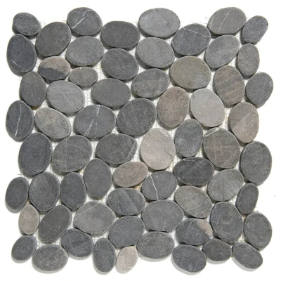 Afbeelding van The Mosaic Factory Natural Stone Marmer Kiezel Donkergrijs