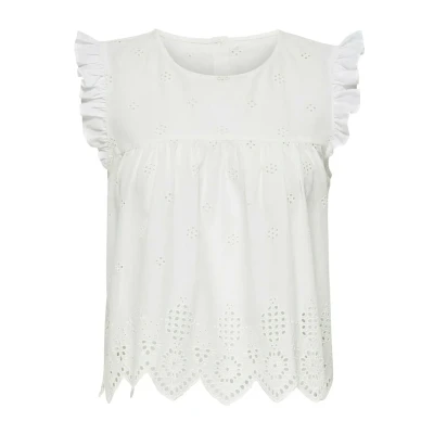 Afbeelding van ONLY Top, Dames, Maat: 38, Cloud dancer