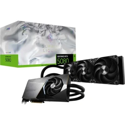 Afbeelding van MSI GeForce RTX 5080 16G SUPRIM LIQUID SOC grafische kaart 1x HDMI, 3x DisplayPort