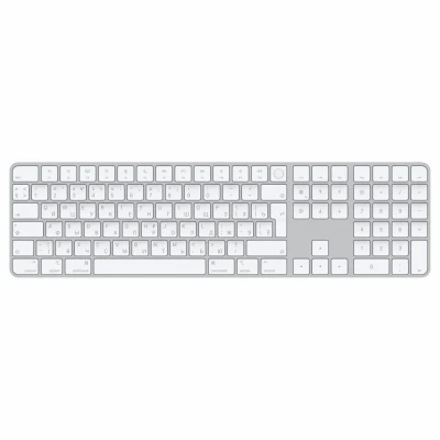 Afbeelding van Apple Magic toetsenbord USB + Bluetooth Russisch Aluminium, Wit