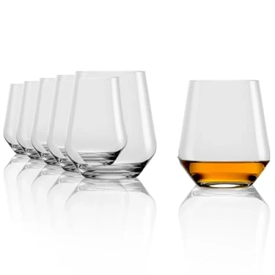 Afbeelding van Stölzle Lausitz Whiskyglas D.O.F. Quatrophil 470 ml, loodvrij kristalglas, hoogwaardige whiskyglazen, vaatwasmachinebestendig, unieke glazen voor een speciale gelegenheid