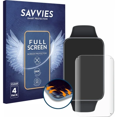 Afbeelding van Savvies (4 Stuks) Full Screen Scherm Beschermfolie voor Xiaomi Smart Band 7 Pro Cover Protector 3D Curved [Edge to Edge, Ultra Clear]