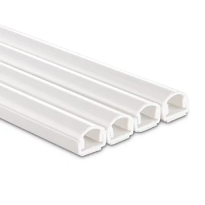 Afbeelding van Hama Pvc Kabelkanaal Halfrond 100/1,1/1,0 Cm Wit 4 Stuks