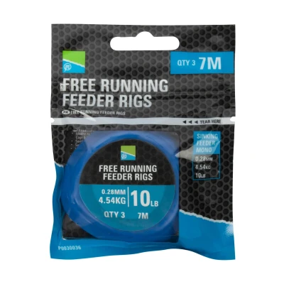 Afbeelding van Preston Free Running Feeder Rigs 7m (3 pcs) 0.28mm 4.54 kilo 10lb