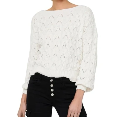 Afbeelding van ONLY gebreide kabeltrui Brynn off white