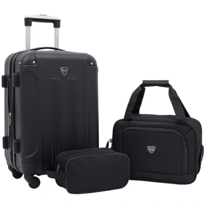 Afbeelding van Travelers Club Chicago Hardside Uitbreidbare Spinner Bagage, Zwart, 20&quot; Carry on, Bagage