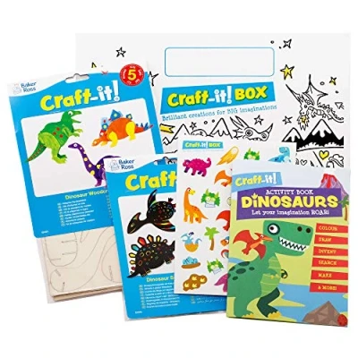 Afbeelding van Baker Ross CBS012 Monsters Arts and Crafts Pack voor kinderen twee leuke Halloween creatieve kits, stickers en activiteitenboek jongens meisjes.