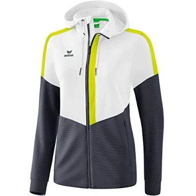 Afbeelding van Erima Squad trainingsjack met capuchon dames wit/slate grey/lime