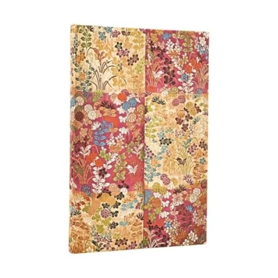 Afbeelding van 2026 Kara ori Pink (Japanese Kimono) Maxi 12 month Vertical Hardcover Flexi Dayplanner (Elastic Band Closure)