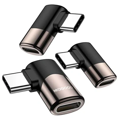 Afbeelding van MOGOOD rechte hoek usb c Connector Male naar Female Adapter, omhoog en omlaag Type Adapter Extender voor Steam Deck accessoires Notebook, PC, Tablet, Galaxy S22