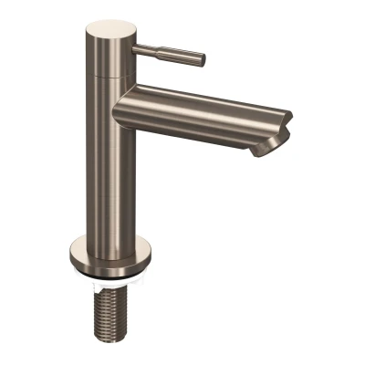 Afbeelding van INK Fonteinkraan 14.9cm koudwater messing Geborsteld nikkel