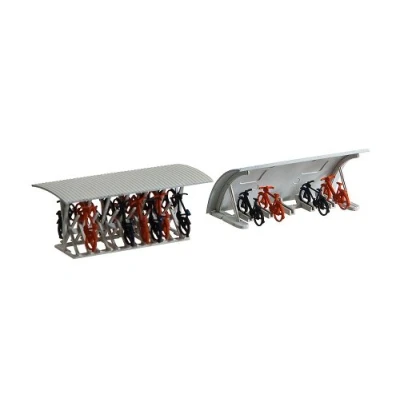 Afbeelding van Faller 2 Fietsenrekken met fietsen modelbouwsets, hobbybouwspeelgoed voor kinderen, modelverf en accessoires