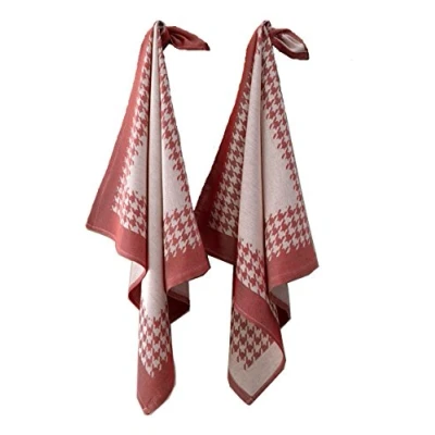 Afbeelding van Theedoeken De Witte Lietaer Pied Poule Red (2 stuks)