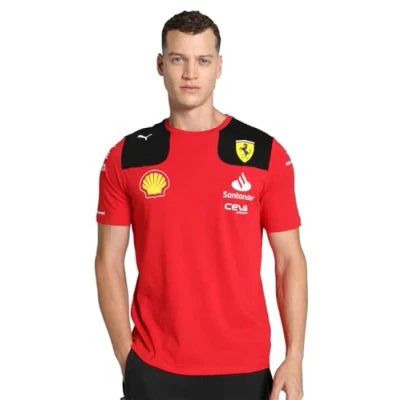 Afbeelding van Puma Scuderia Ferrari TEAM Tshirt print, Heren, Maat: XXL, Rosso corsa
