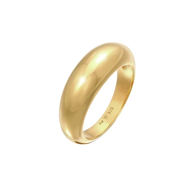 Afbeelding van Elli Basic Design Ring goldcoloured, Dames, Maat: 54, Gold coloured
