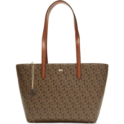 Afbeelding van DKNY Bryant Medium TOTE LOGO Handtas, Dames, Maat: One Size, Mocha /caramel