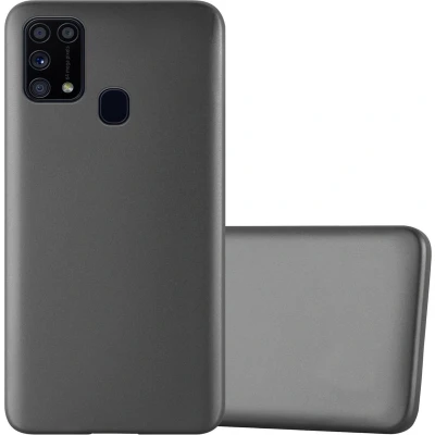 Afbeelding van Cadorabo Hoesje geschikt voor Samsung Galaxy M31 in METALLIC GRIJS Beschermhoes gemaakt van flexibel TPU silicone Case Cover
