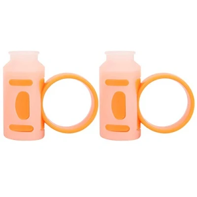 Afbeelding van Drumsticks Grip, Vingerbesturing Antislip Drummer Roterend Hulpgereedschap Easy Stick Twirl, Grip of Control Clips(wit oranje) Prestatie