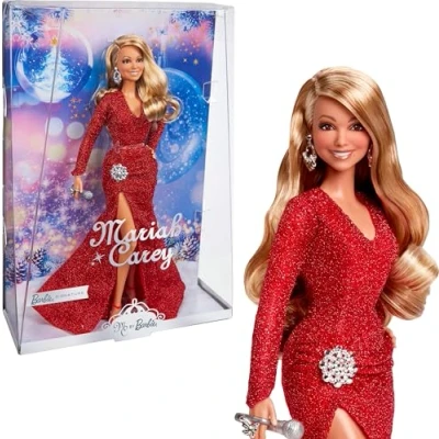 Afbeelding van Barbie Signature Kerst Pop Mariah Carey Rood