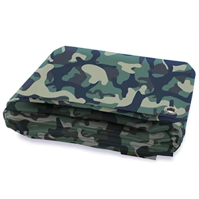 Afbeelding van KARAT Camouflagezeil, 100 g/m², tuinzeil, afdekzeil, zeildoek, waterdicht en scheurvast, met ingestanste ringen, 2 x 3 m