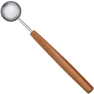 Afbeelding van Triangle Sense Maatlepel 5 ml Dosering RVS met Pruimenhouten Heft