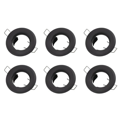Afbeelding van Inbouwspot, Rond, Vast, Mat Zwart, 6 Pack GU5.3 / MR16 Fitting (12V) Standaard