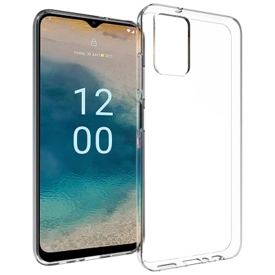Afbeelding van Nokia G22 Hoesje Siliconen en TPU (zacht) Accezz Softcase/Backcover Transparant Telefoonhoesje