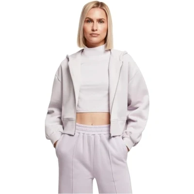 Afbeelding van Urban Classics Short Sweater met rits, Dames, Maat: XL, Softlilac