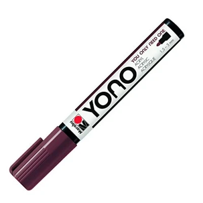 Afbeelding van Marabu 12400103285 YONO marker, bruin 285, veelzijdige acrylstift met Japanse ronde punt 1,5 3 mm, op waterbasis, lichtecht en waterbestendig, voor bijna alle ondergronden