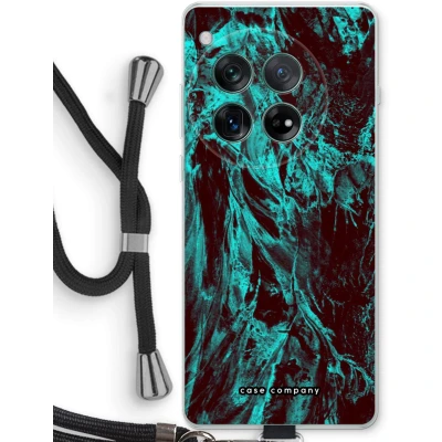 Afbeelding van Case Company® hoesje met Koord geschikt voor OnePlus 12r Ice Age Telefoonhoesje Zwart Bescherming aan alle Kanten en Over de Schermrand