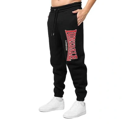 Afbeelding van Lonsdale Jogging Normale Passform Coiree Trainingsbroek, Heren, Maat: Large, Black red white