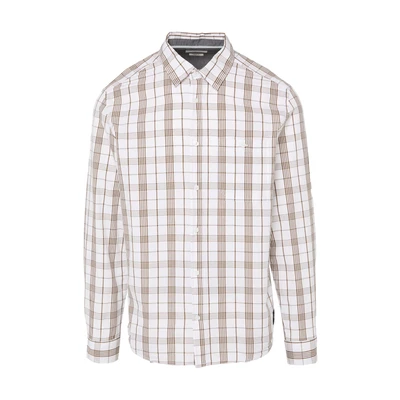 Afbeelding van s.Oliver Regular FIT: Kariertes MIT Labelpatch Overhemd, Heren, Maat: Small, Weiß