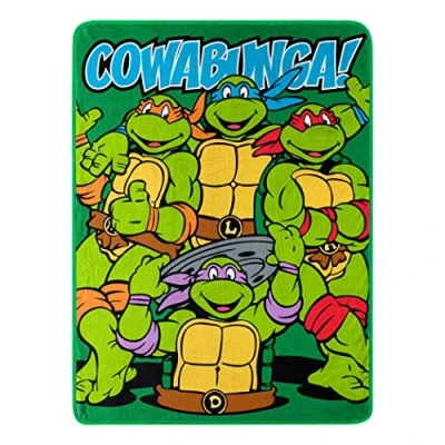 Afbeelding van Northwest Nickelodeon&#039;s Teenage Mutant Ninja Turtles, geruite fleecedeken „Cowabunga Dudes, 46 „x 60&quot;, meerkleurig