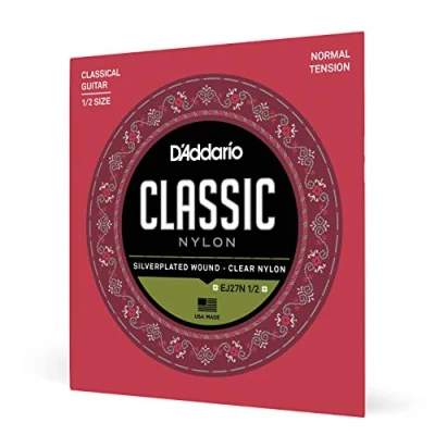 Afbeelding van D&#039;Addario EJ27N klassieke studentenklassiekers (.028 .043) gitaarsnaren 1/2 Scale