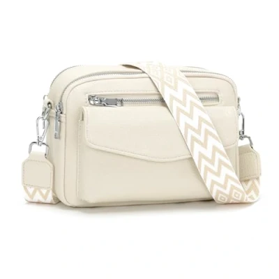 Afbeelding van YISUOHOOM 6 kleuren schoudertas dames klein 2025 crossbody bag kleine handtas veganistisch lederen tas geschenken voor vrouwen, beige