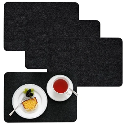 Afbeelding van 4 Extra dikke vilt Placemats 43x30x0,5 cm elegante Tafelmats Tafelonderlegger