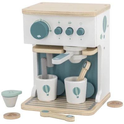 Afbeelding van Label Groen Houten Espresso Machine LLWT 24869